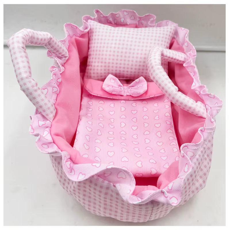 Adaptable pour poupées de moins de 35cm, présentoir un joli panier à tirer à la main pour habiller l