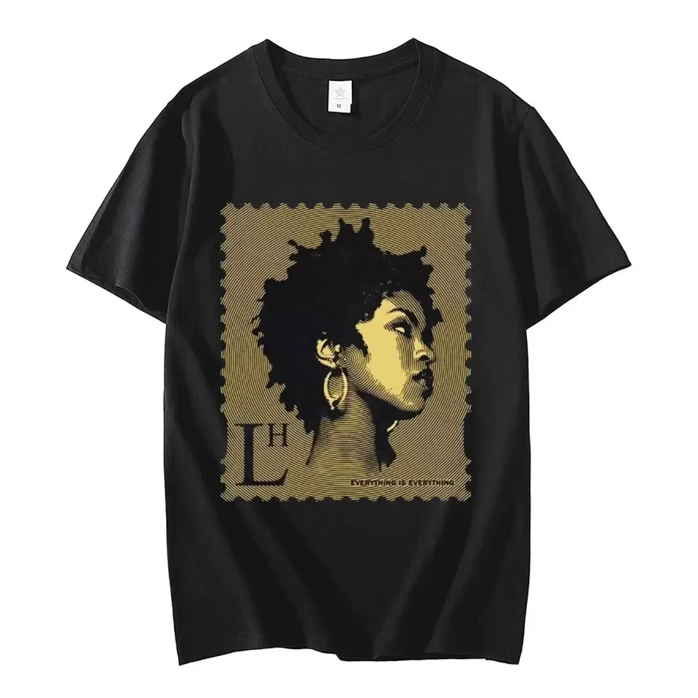 T-shirt à motif album musical de la chanteuse rap Lauren Hill 2026 – Nouveau produit d'été unisexe