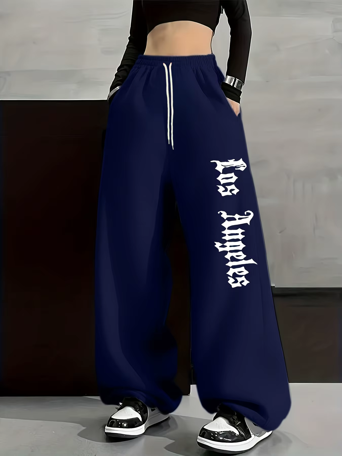 Pantalon de jogging pour femmes et enfants - Coupe décontractée avec taille à cordon de serrage et i