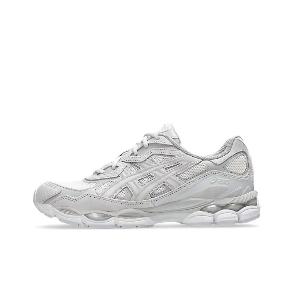 POIZON Asics GEL NYC Chaussures de course décontractées basses unisexe gris blanc 1203A663101