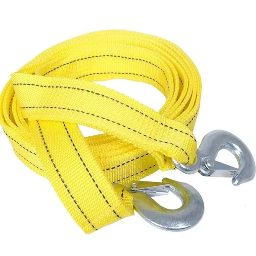 Câble de remorquage de voiture de 5 M, crochets de capacité de 3 tonnes inclus, corde de traction de