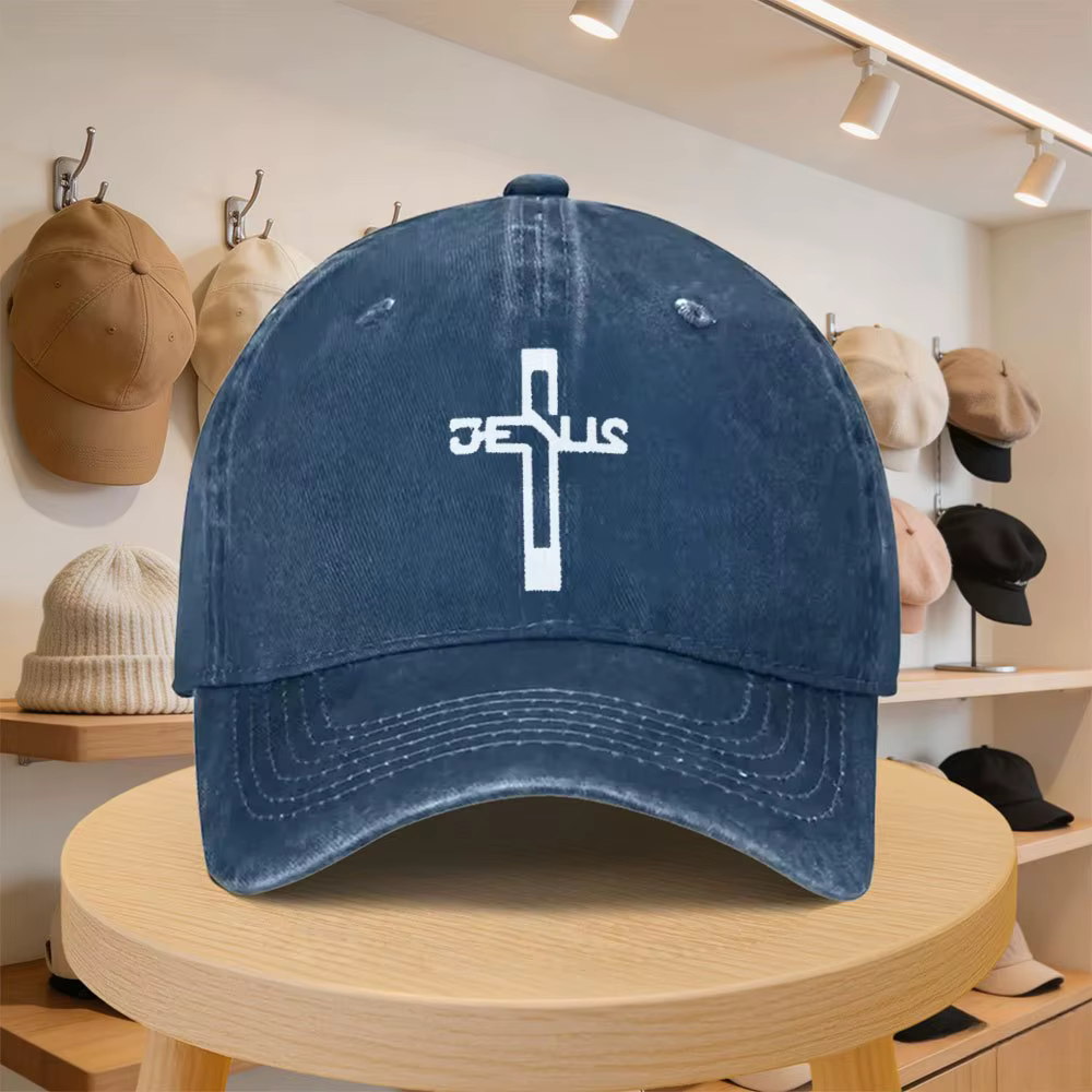Une casquette de baseball pour homme avec un motif croisé, élégante et décontractée, réglable pour l
