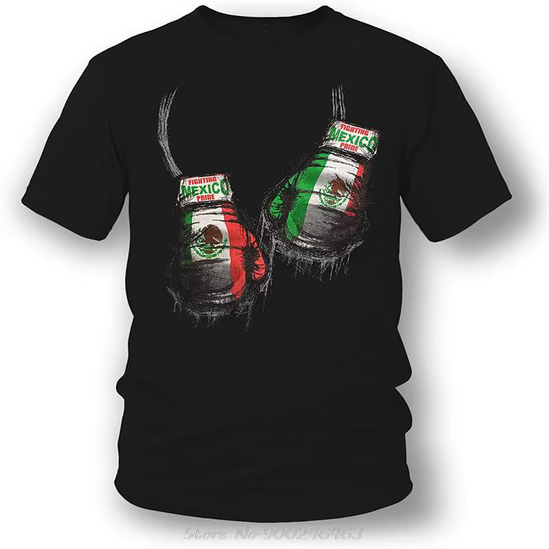 T-shirt de boxeur en coton à manches courtes pour hommes, Économie respirants, Col rond, Décontracté