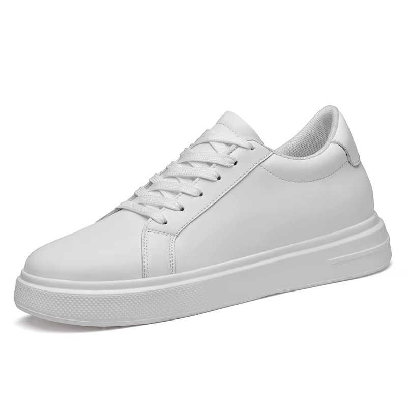 Chaussures de planche à la mode pour hommes, 8CM, grande couche de jetée en peau de vache, chaussure