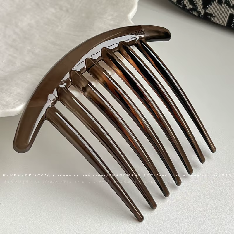 Accessoires pour cheveux imprimés léopard haut de gamme, peigne polyvalent pour filles, pince à chev