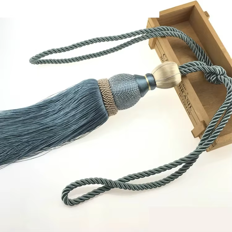 Une paire de crochets de rideau boule suspendue, embrasses pour décoration de maison, pendentif poly