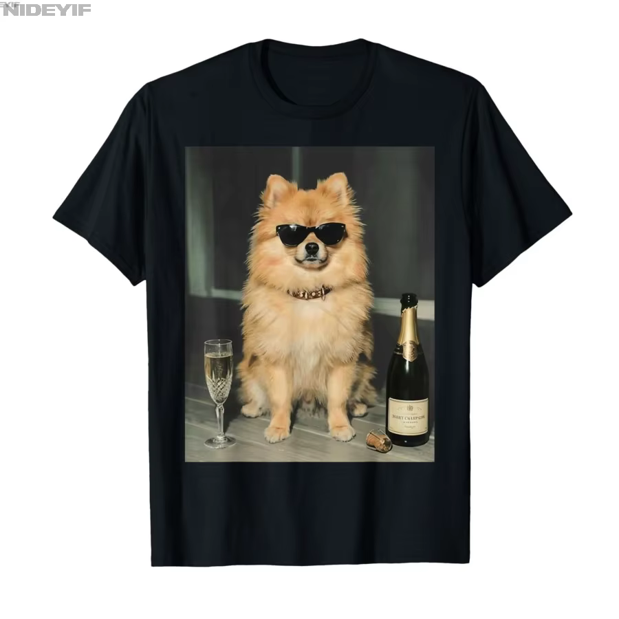 T-shirt Vintage en coton pour hommes et femmes, 100% coton, à manches courtes, avec image de chien P