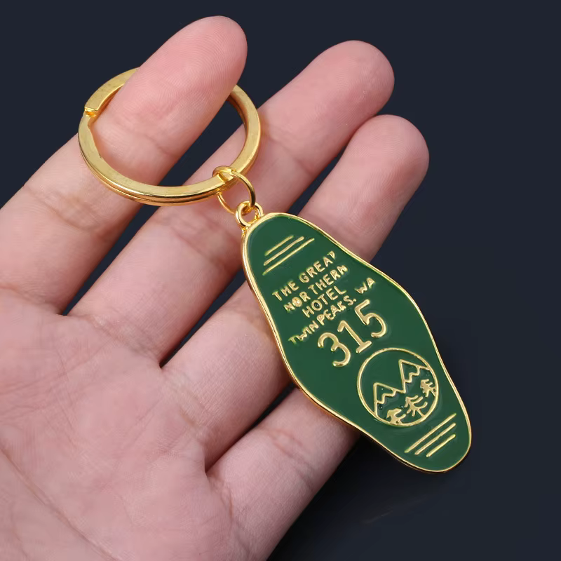 Porte-clés Twin Peaks, la grande chambre d'hôtel du nord, 315, pendentif, accessoires bijoux