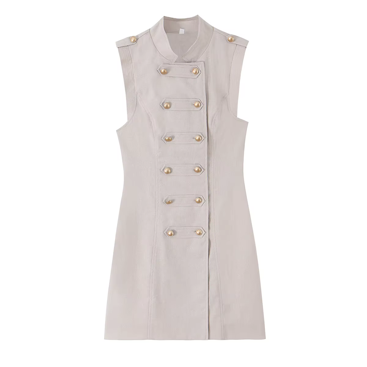 Robe Courte Trapèze Sans Manches en Lin Effet Amincissant avec Nœud à la Taille pour Femme, Mode Été