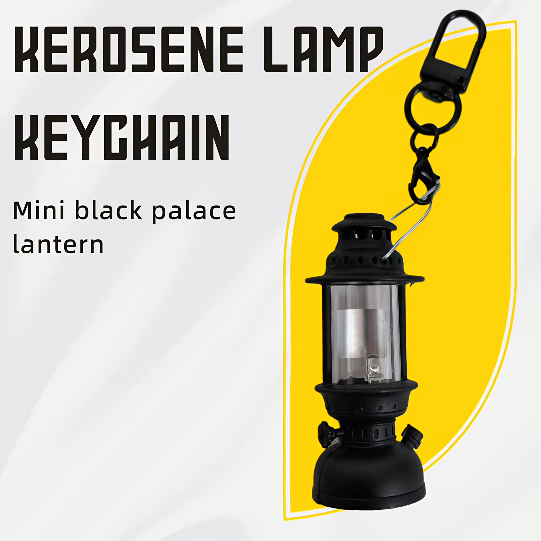 Mini lampe à bougie électronique, porte-clés, Simulation Vintage, lampe à kérosène, éclairage Portab