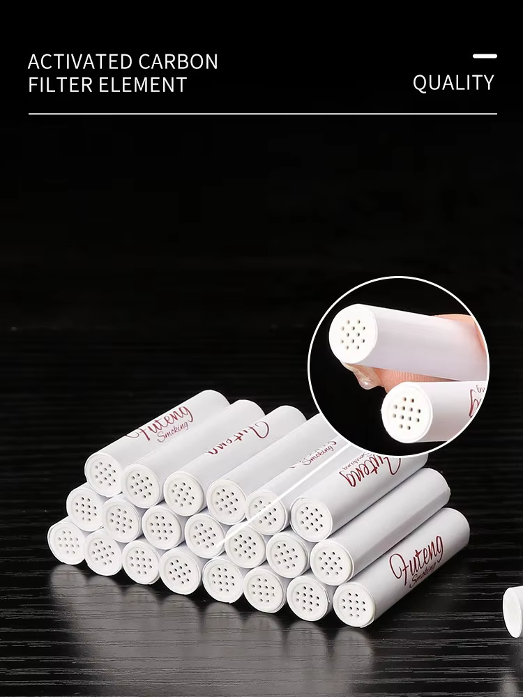 Nouveaux accessoires pour pipe à fumer Futeng en gros, filtre à charbon actif de 9 mm, accessoires p