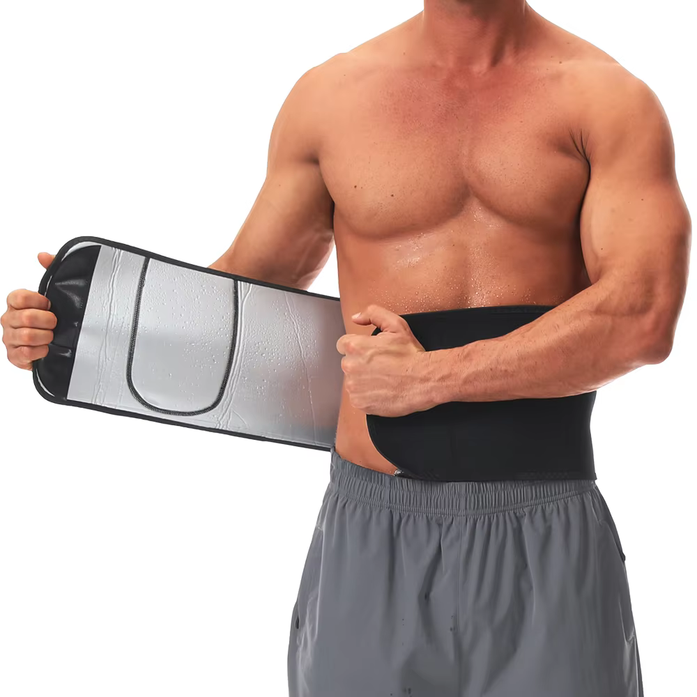 Costumes de Sauna pour hommes, ceinture de sueur thermique chaude, brûle les graisses, musculation, 
