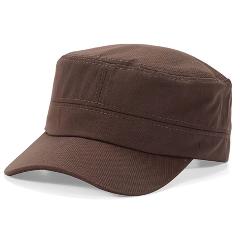 Chapeau en coton de style cadet vintage, casquette unie classique réglable, protection solaire respi