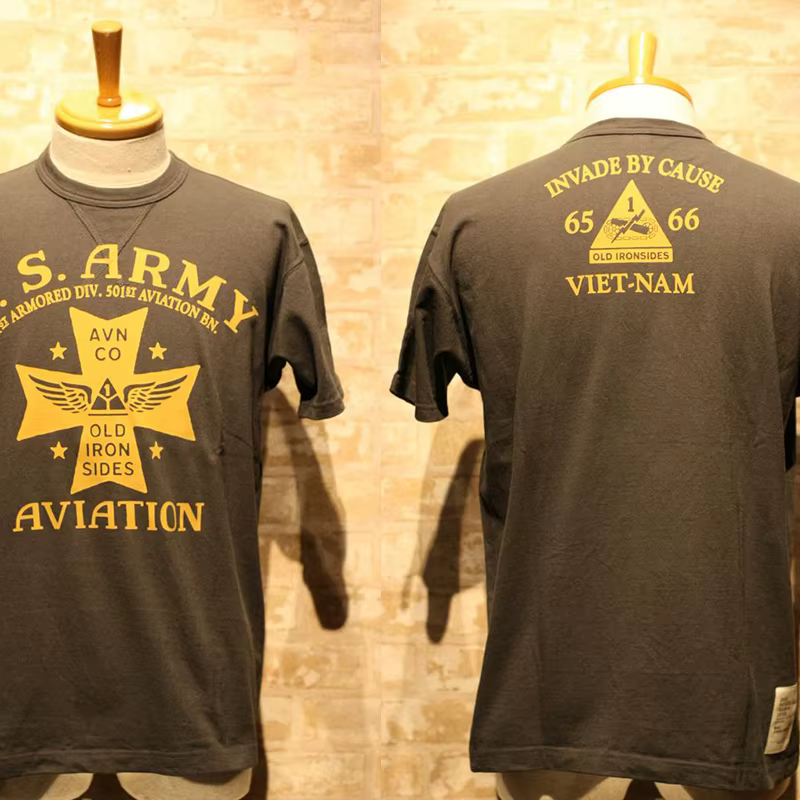 T-shirt d'été à manches courtes pour hommes et femmes, avec lettres graphiques de l'armée américaine