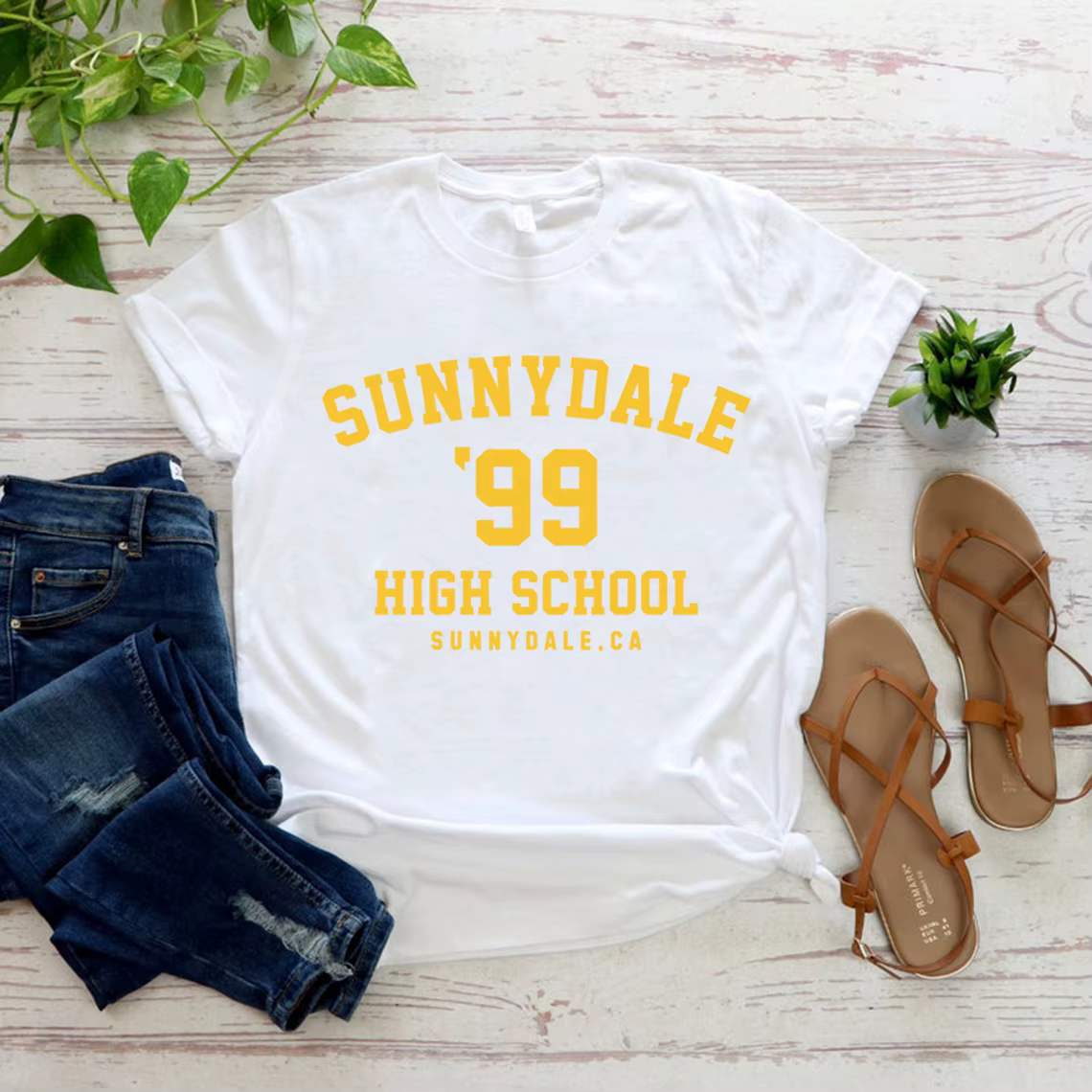 Sunnydale 99 lycéen unisexe T-shirts Sunnydale mode d'été graphique t-shirt femmes décontracté Haraj