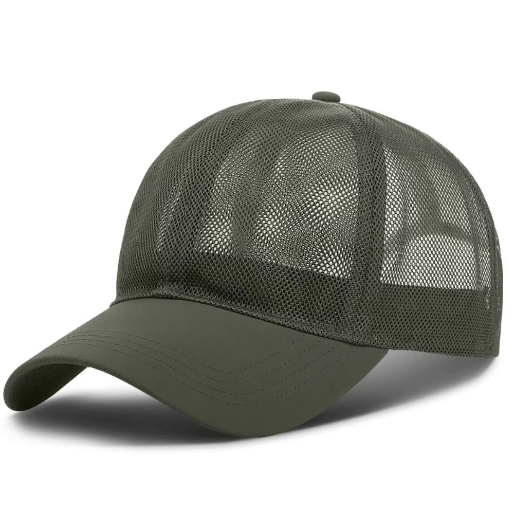 Casquette de baseball en maille intégrale légère et respirante, chapeau de soleil d'extérieur réglab