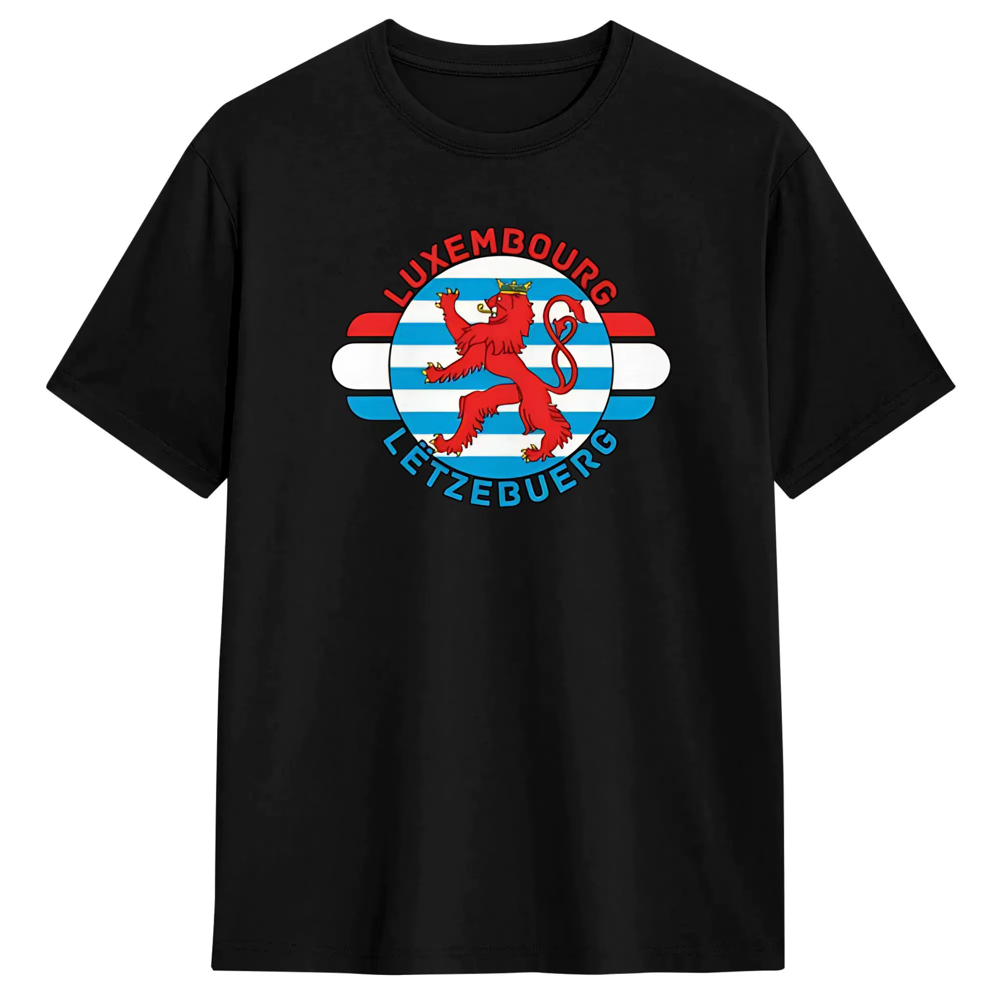 T-shirt en coton avec emblème de Luxembourg pour hommes, t-shirt d'été Vintage respirant, vêtements 