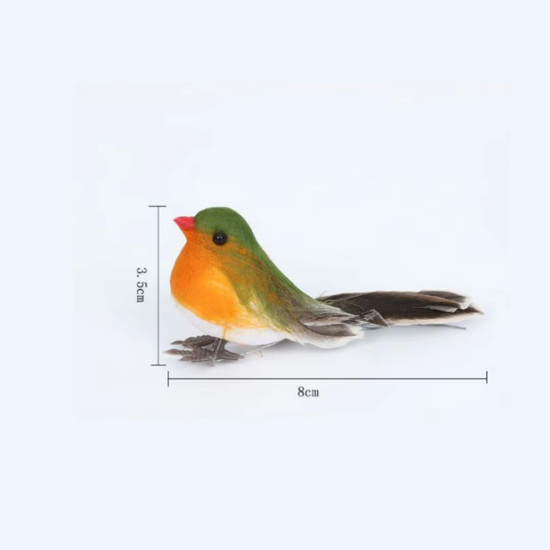 Robin oiseau décoration plume artificielle oiseau artisanat ornement Simulation petit Robin oiseau e