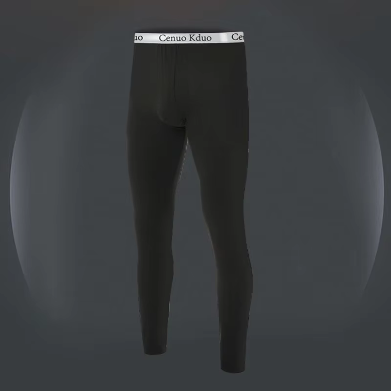 Sous-vêtements thermiques pour hommes, Leggings en polaire fine, sous-vêtements élastiques, couleur 