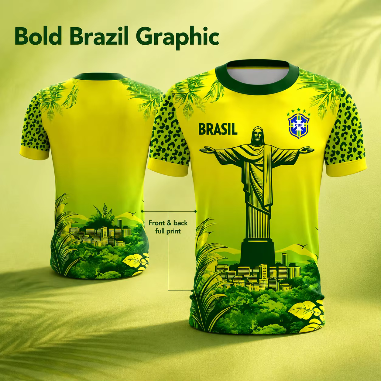 Maillot de football édition spéciale Brésil Sao Paulo, impression 3D intégrale, statue du Christ, sé
