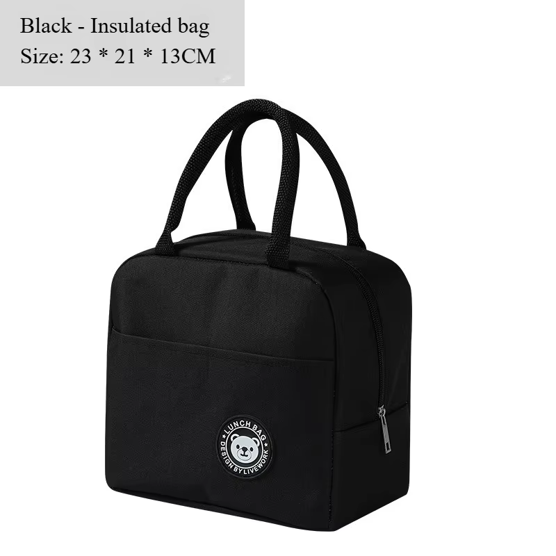 Sac fourre-tout avec sac à lunch, sac isotherme portable, imperméable et résistant à l'huile, grande