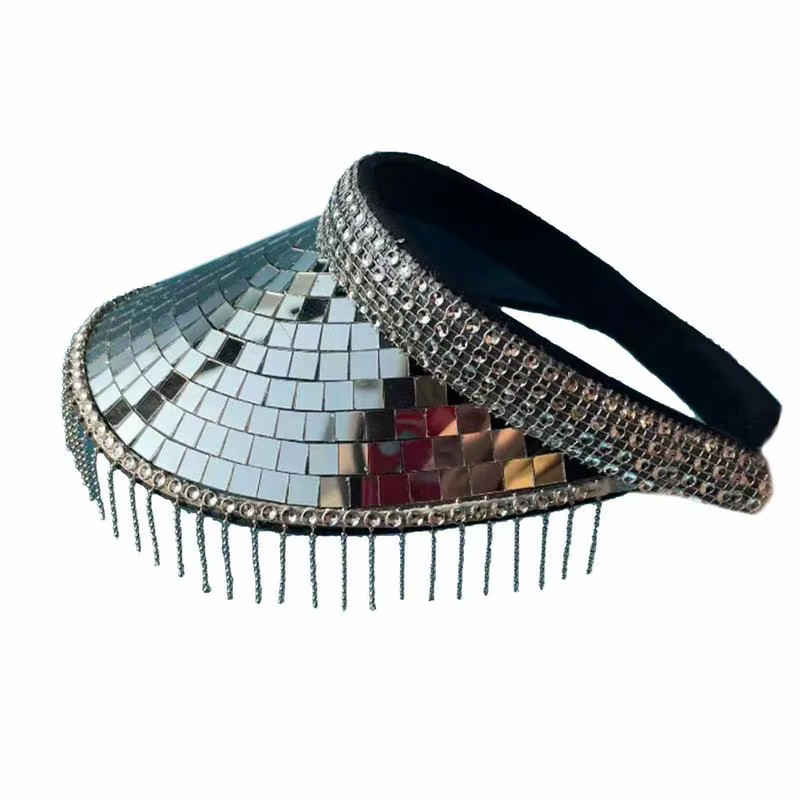 Nouveau chapeau de boule Disco classique Disco verre paillettes miroir casquette Festival fête vêtem