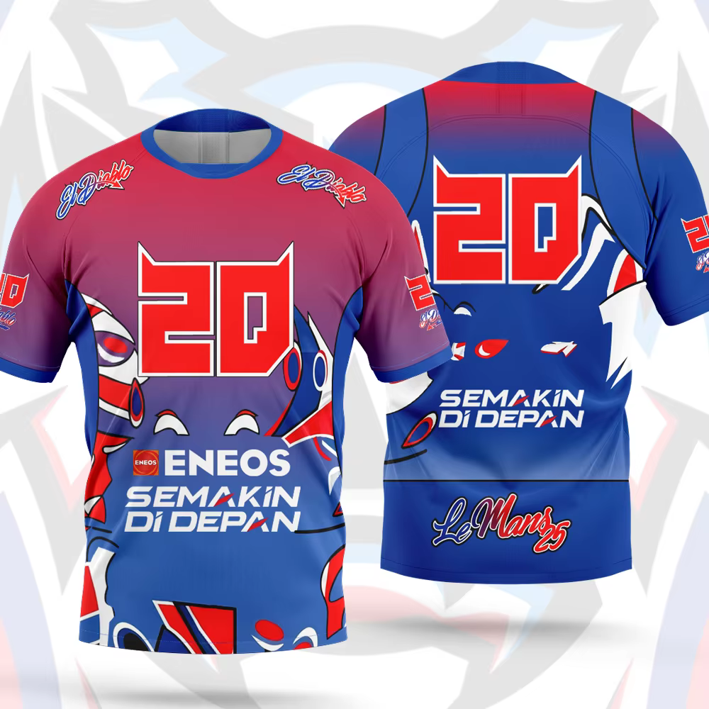 T-shirt pour hommes Fabio Quartararo 20 Driver Fans, vêtements de sport à manches courtes pour l'été