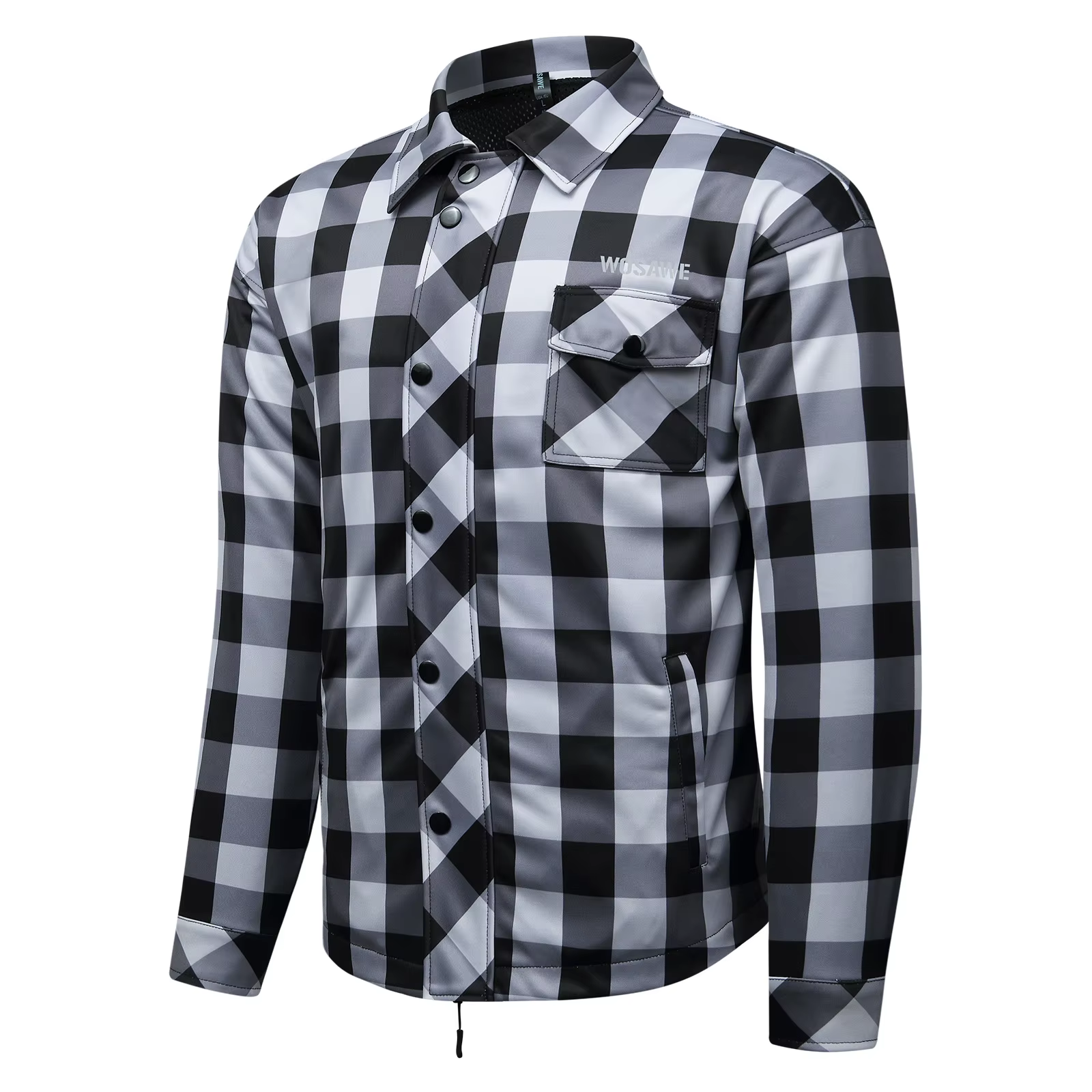 Veste de moto pour homme WOSAWE, chemise à carreaux chaude pour l'hiver, protections CE, vêtements d