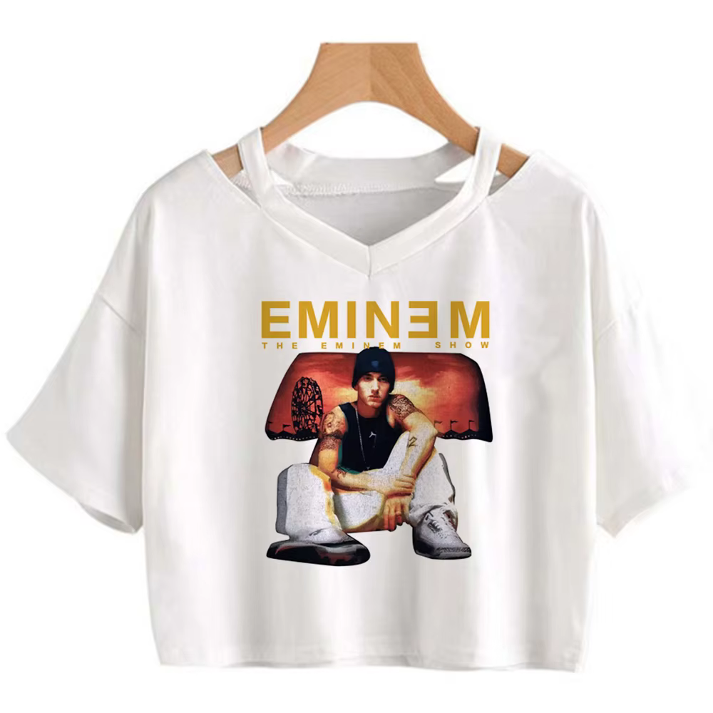 Eminem-Crop Top Esthétique Gothique pour Femme, Streetwear, Vêtements, Fairycore, Cyber, Y2K