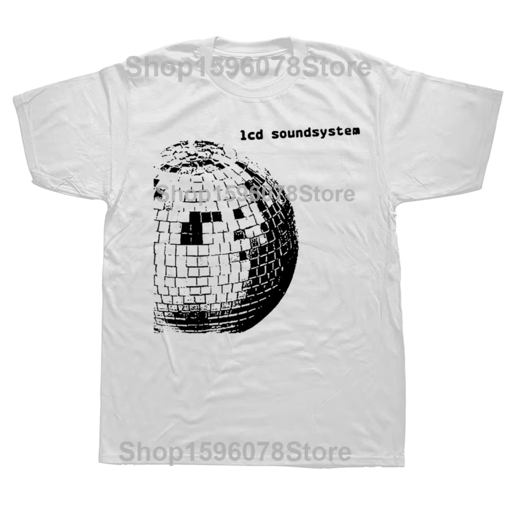 T-shirt à manches courtes unisexe, en pur coton, avec logo LCD 12 soundsystem, humour, streetwear