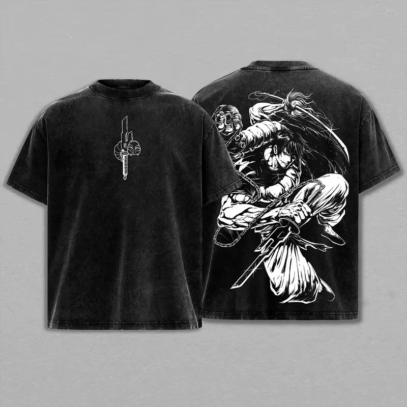 T-shirt Manga Jujutsu Kaisen Fushiguro Toji Été 2026 pour Femme et Homme – T-shirt Décontracté en Co