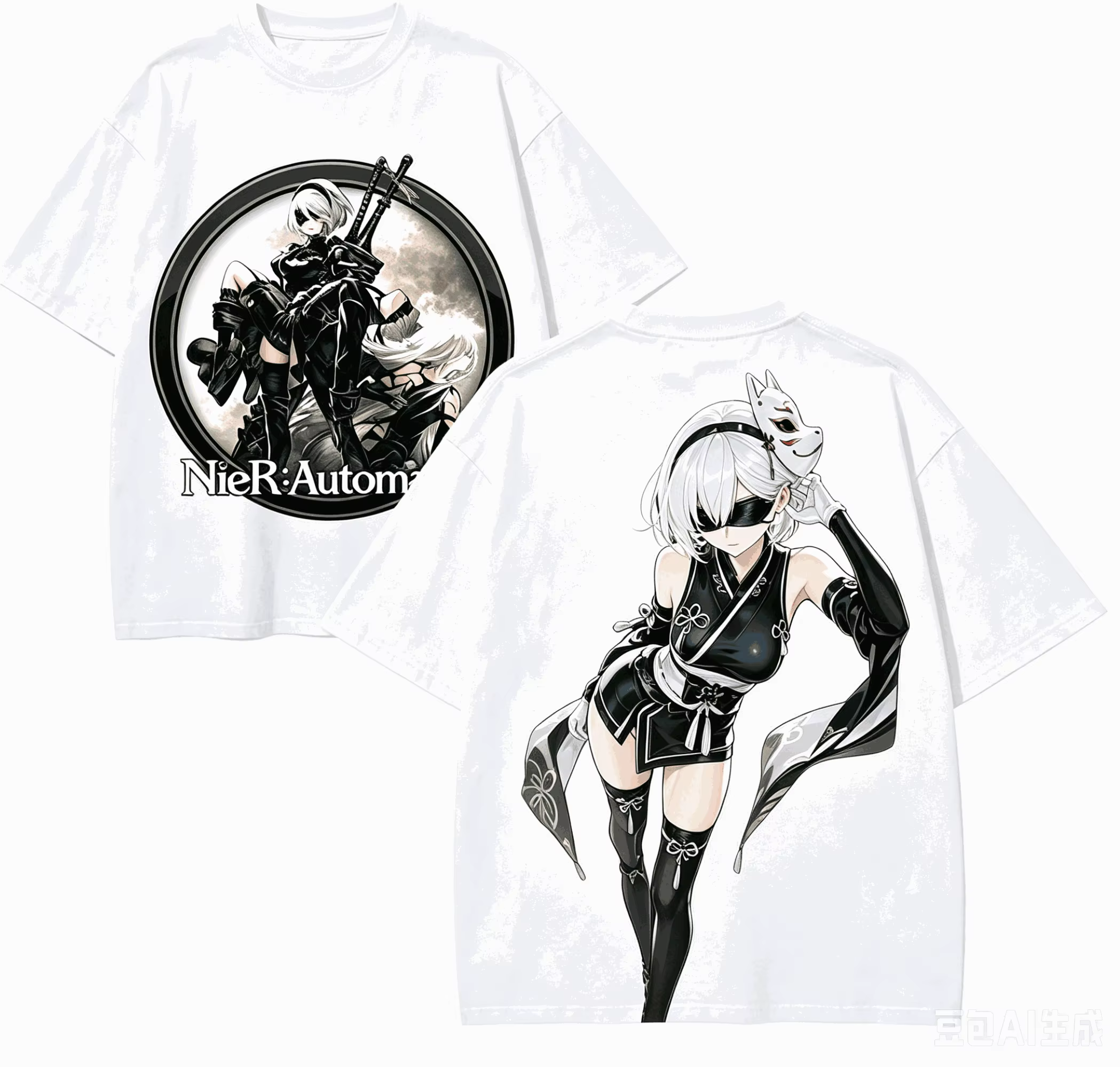 T-shirt Nier Automata pour amoureux de l'anime, en coton Harajuku, nouveau modèle, mode rétro, surdi