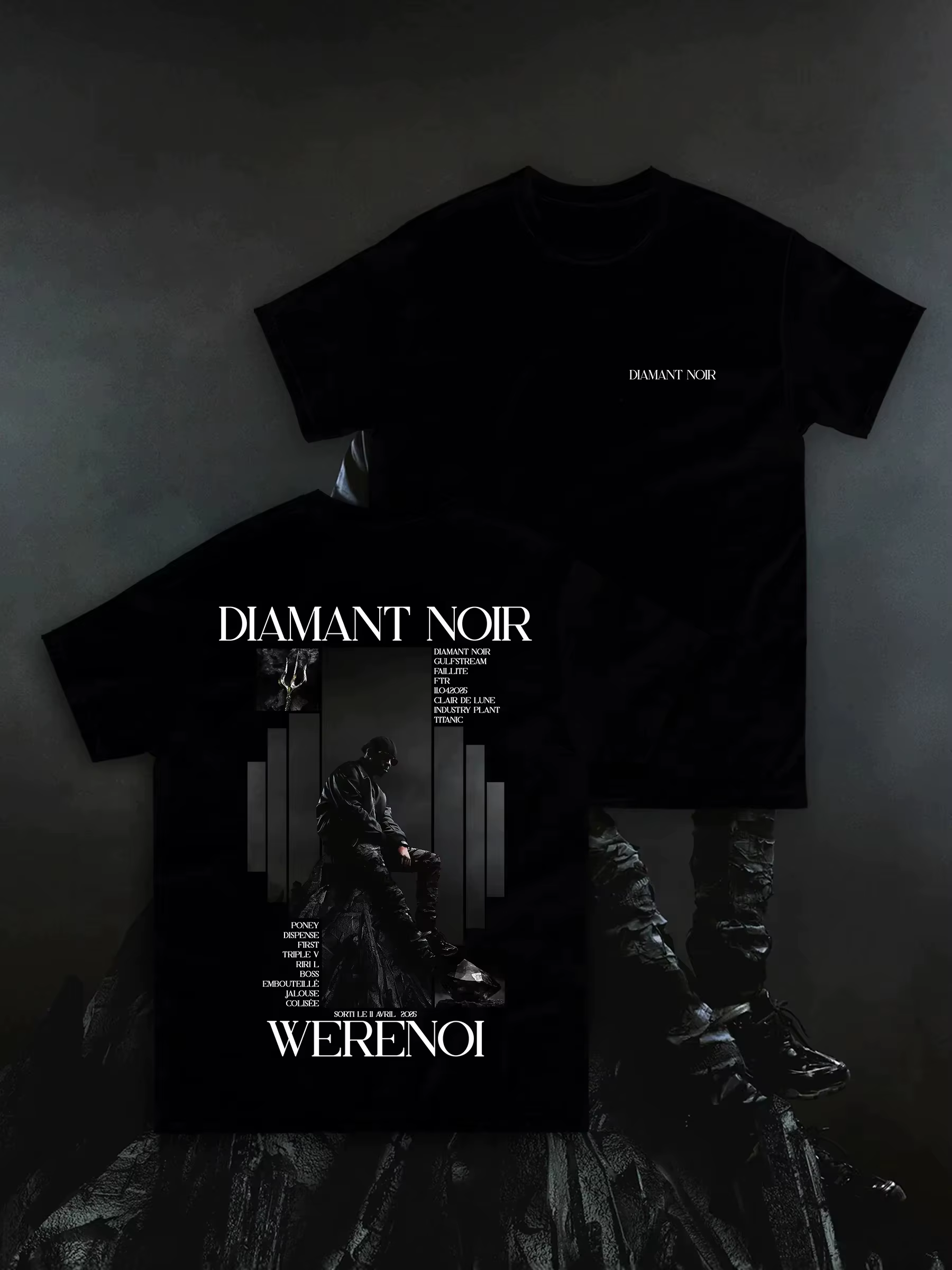 T-shirt Homme Manches Courtes Y2K Tendance Mode Loisirs Extérieurs Thème Werenoi - Artist Rap França