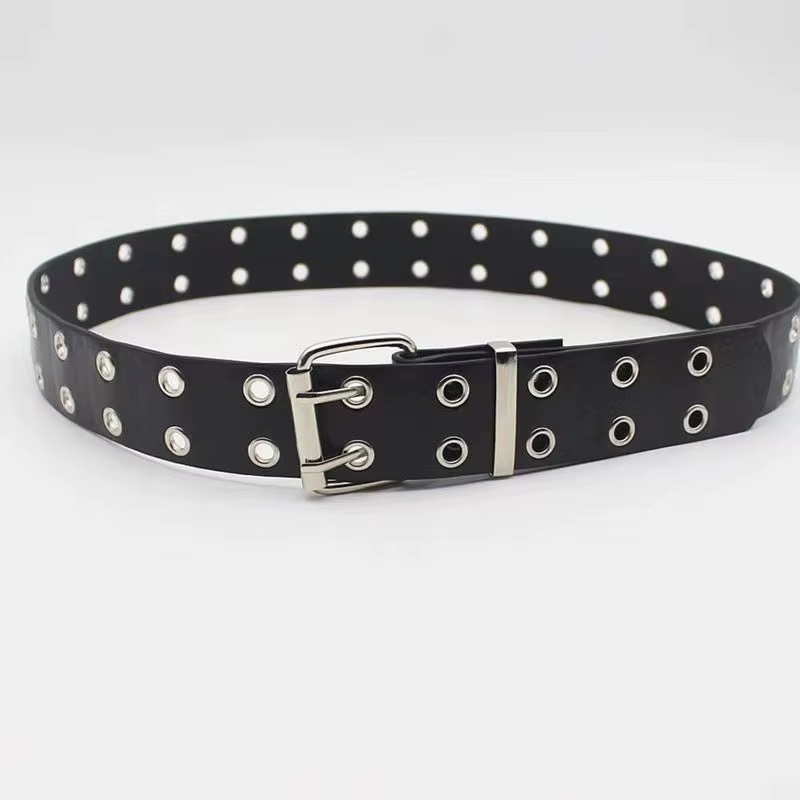 Ceinture à rivets style punk tendance, ceinture décorative polyvalente pour jeans, ceinture personna