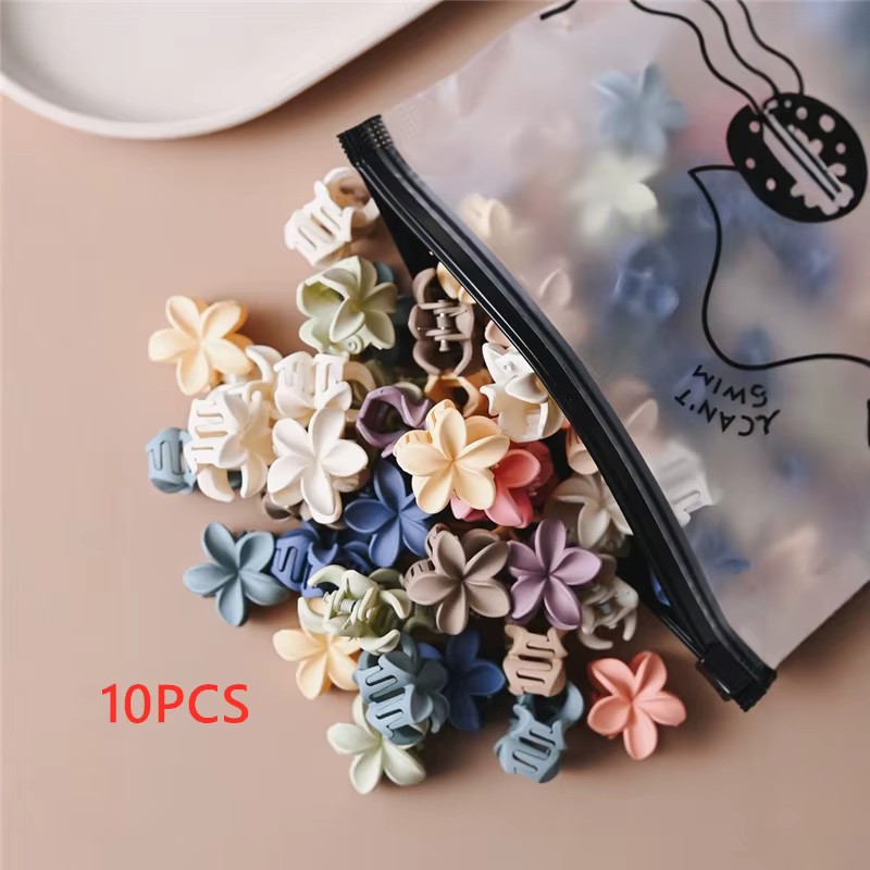 10/20 pièces petites pinces à cheveux couleur douce mixte fleur givrée Clips épingle à cheveux Barre