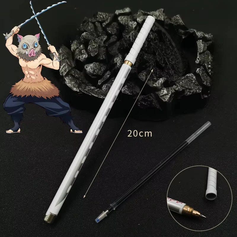 Stylo Gel modèle démon, recharge noire, accessoire de Cosplay, cadeau pour enfant étudiant, épée Sla