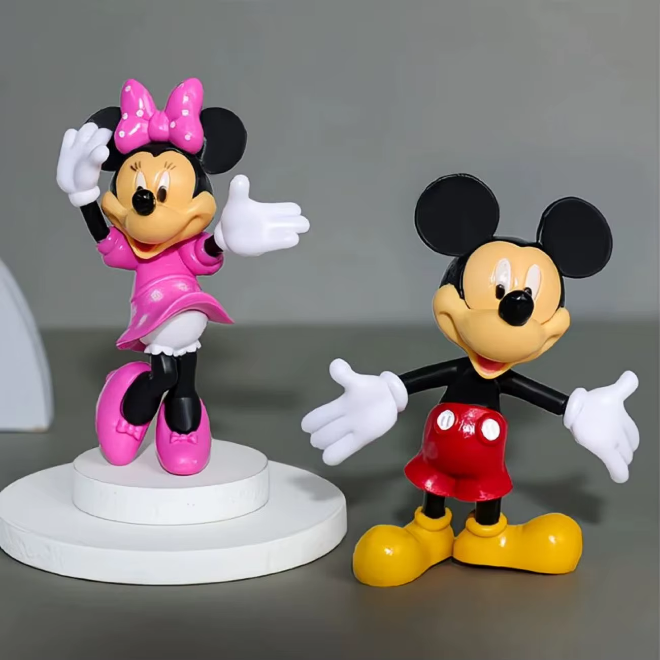 Figurines d'action Disney Mickey Minnie, mignonnes, de dessin animé, cosplay, porte-clés DIY, poupée