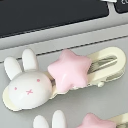 Kawaii Miffy BB Clip étoile pince à cheveux côté frange pince à cheveux pince à bec de canard access
