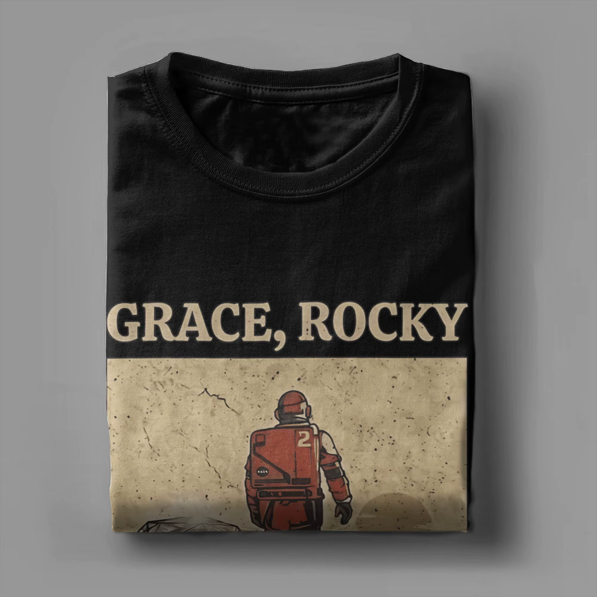 Grace rocky save stars Project Hail Mary T-shirts incroyables pour hommes, décontractés, 100% coton,