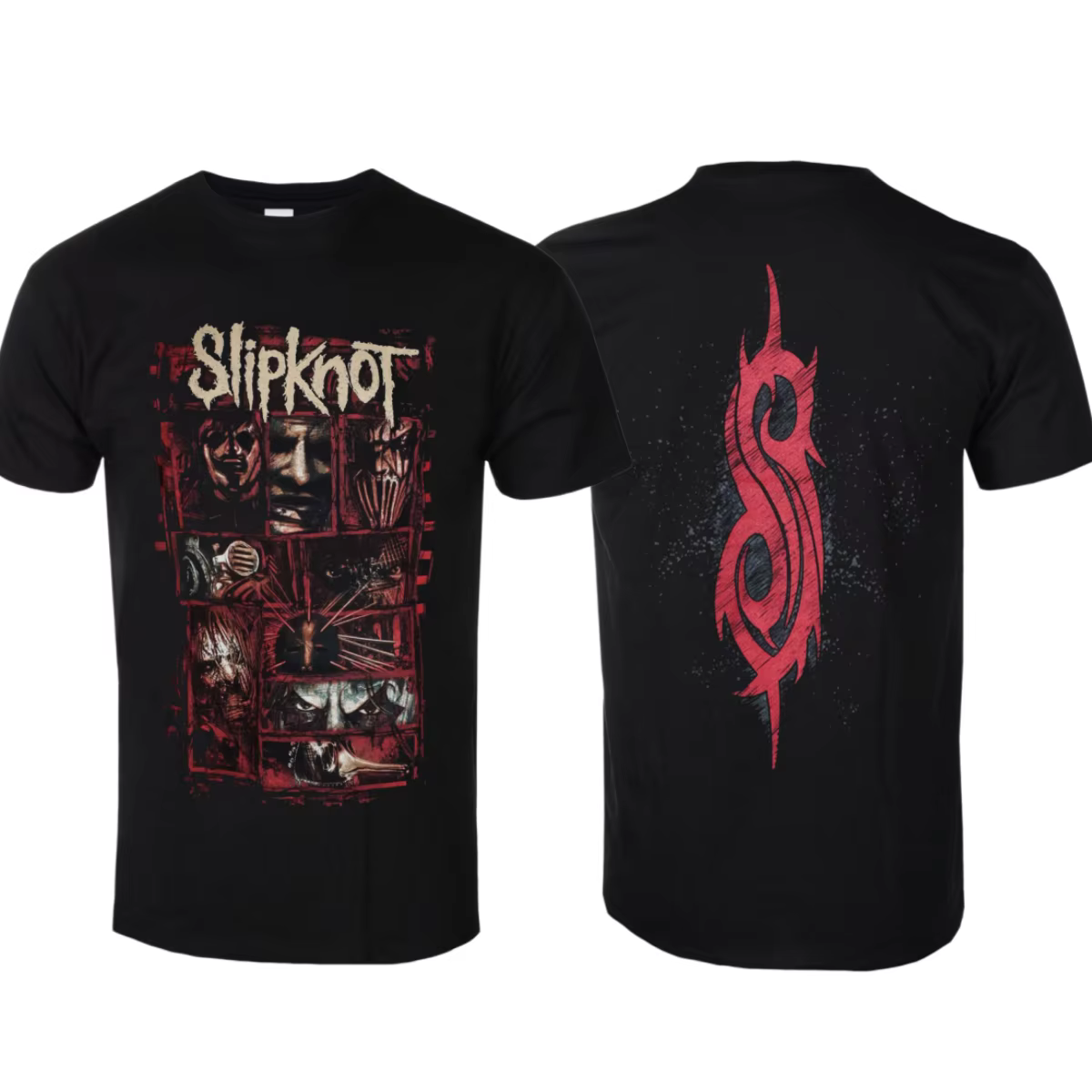 Slipknot - T-shirt en coton avec motif artistique du groupe WANYK - T-shirt décontracté et tendance 