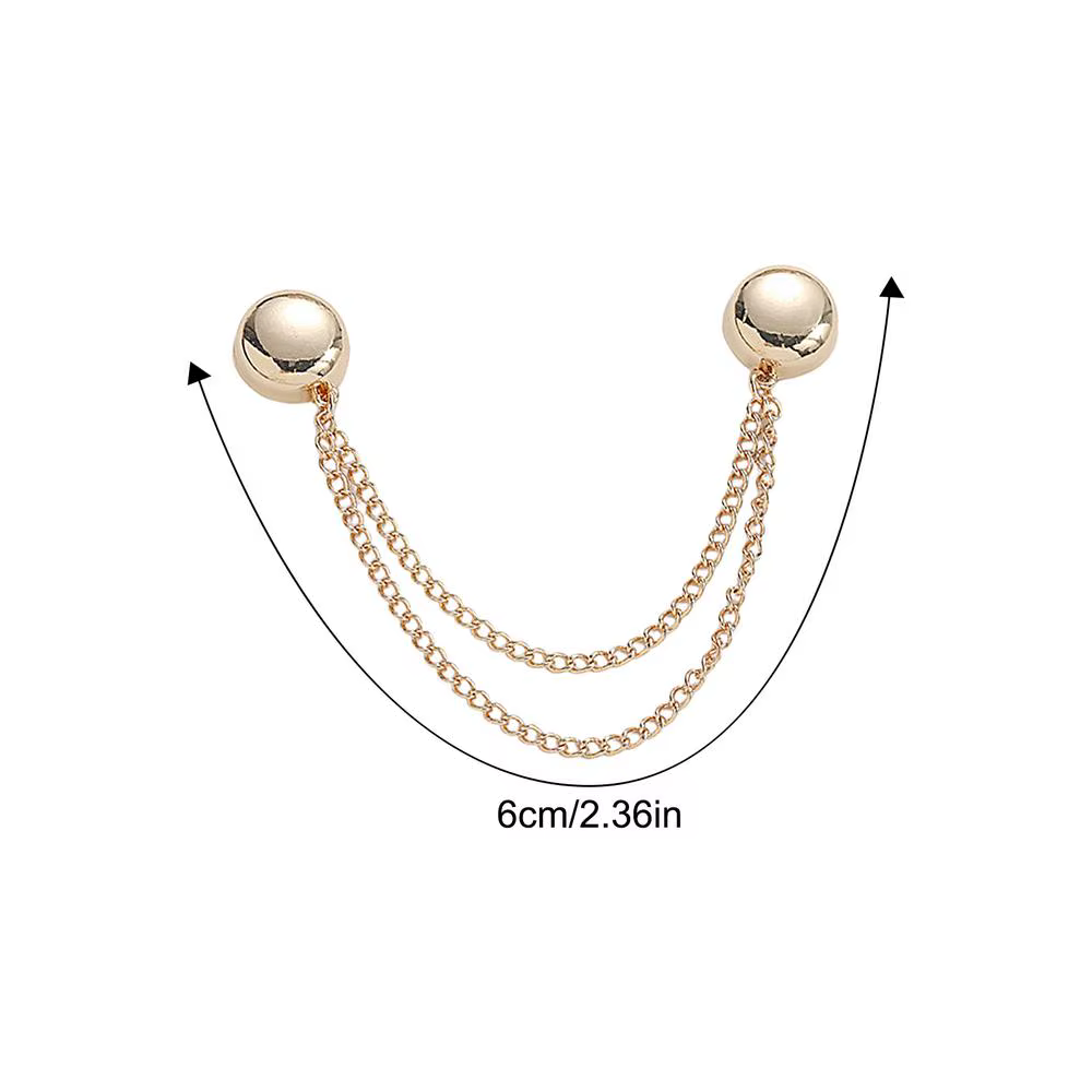 Clip magnétique multifonctionnel pour vêtements avec chaîne, boutons métalliques, clip pour vêtement