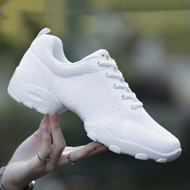 Chaussures de danse homme dames moderne semelle souple Jazz baskets en cuir maille respirant léger f