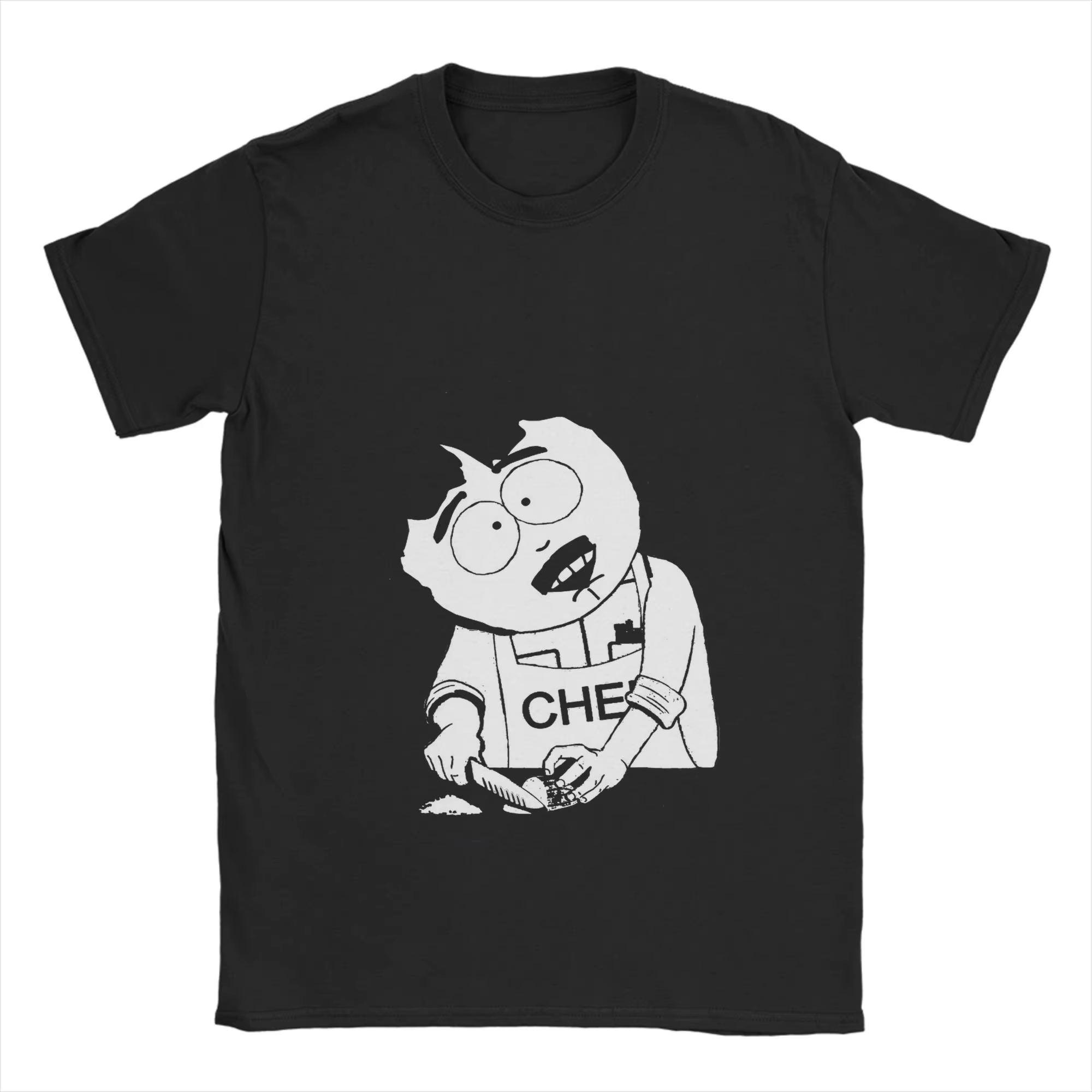 Souths Parks Cartoon Randy Marsh T-shirts pour hommes, t-shirt vintage en coton, col rond, manches c