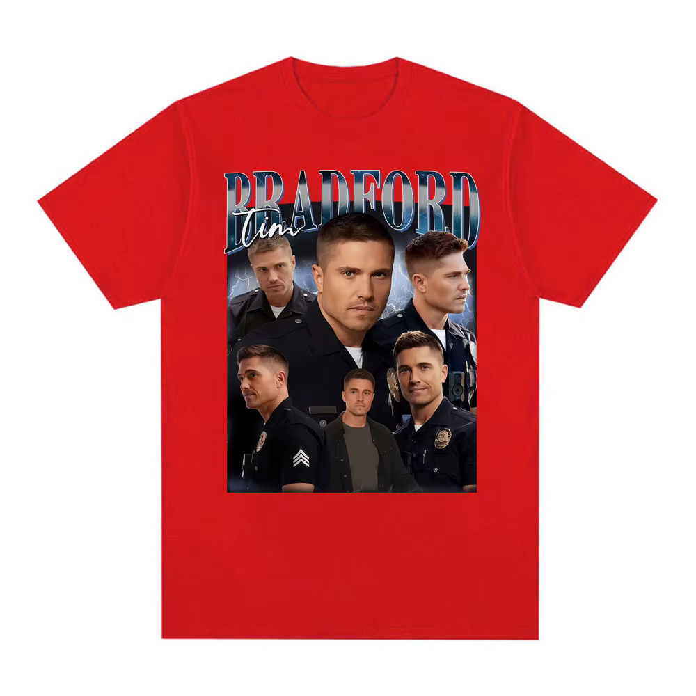 Tim Bradford The Rookie Vintage années 90 film graphique T-shirts pour hommes mode Hip Hop surdimens