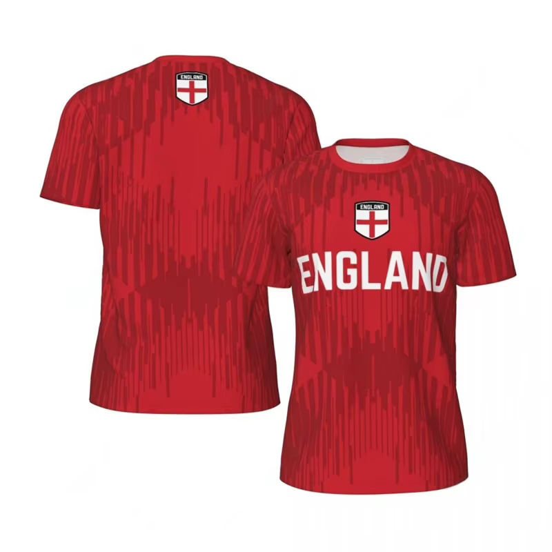 Maillots de football à l'emblème du drapeau anglais, T-shirts pour hommes, T-shirts pour femmes, hau