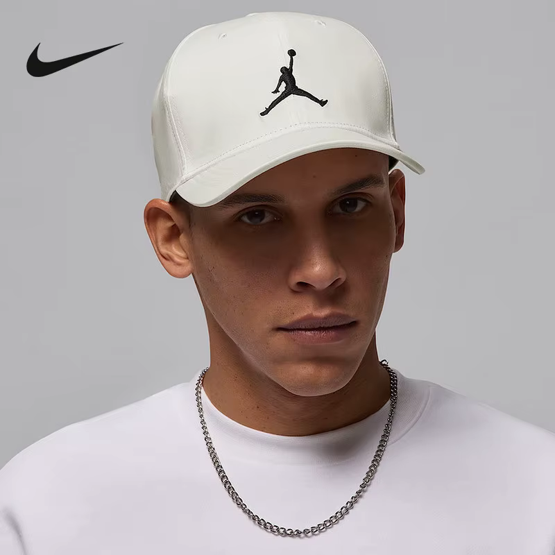 Casquette de baseball Jordan Nike New White à semi-bordure blanche, anti-humidité, avec visière HJ06
