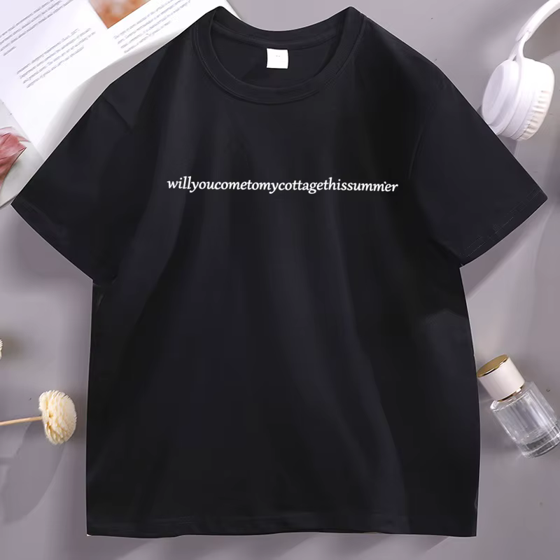 T-shirt décontracté à col rond pour hommes et femmes, Streetwear ample, vêtements pour hommes, Will 