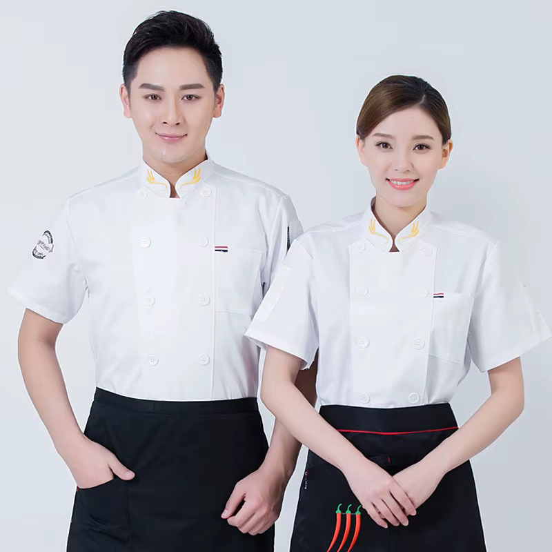 Vêtements de travail pour chef de cuisine, vêtements d'été à manches courtes, vêtements pour hôtel, 