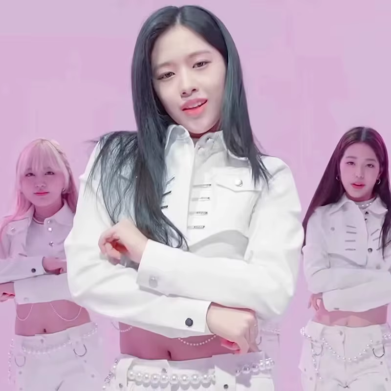 Kpop Somi Idol Jazz Dance for Women, White GKnitting Dancer, Stage Costume, Hip Hop Design, Street W