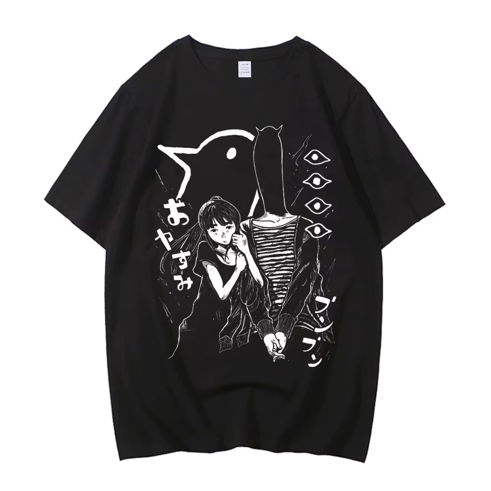 Oyasumi Goodnight Punpun t-shirt hommes Aiko Tanaka Anime chemise haute qualité coton Manga chemise 